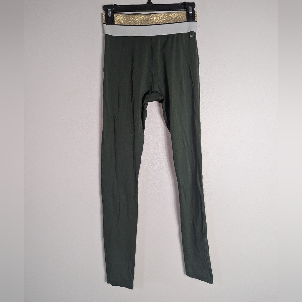 S PINK Active Victoria's Secret Green Glitter‎ Band Leggings